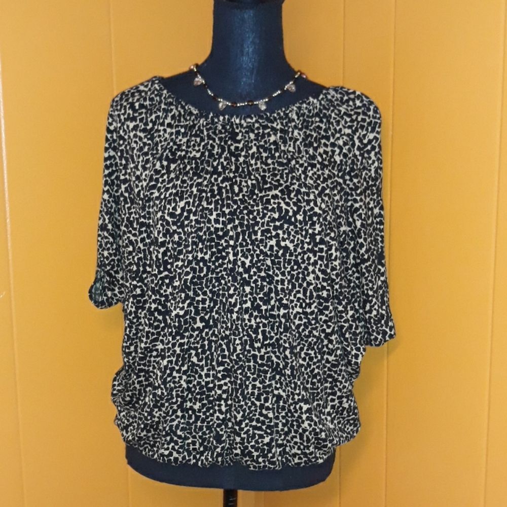 Ann Taylor Loft animal cheetah print top sz small